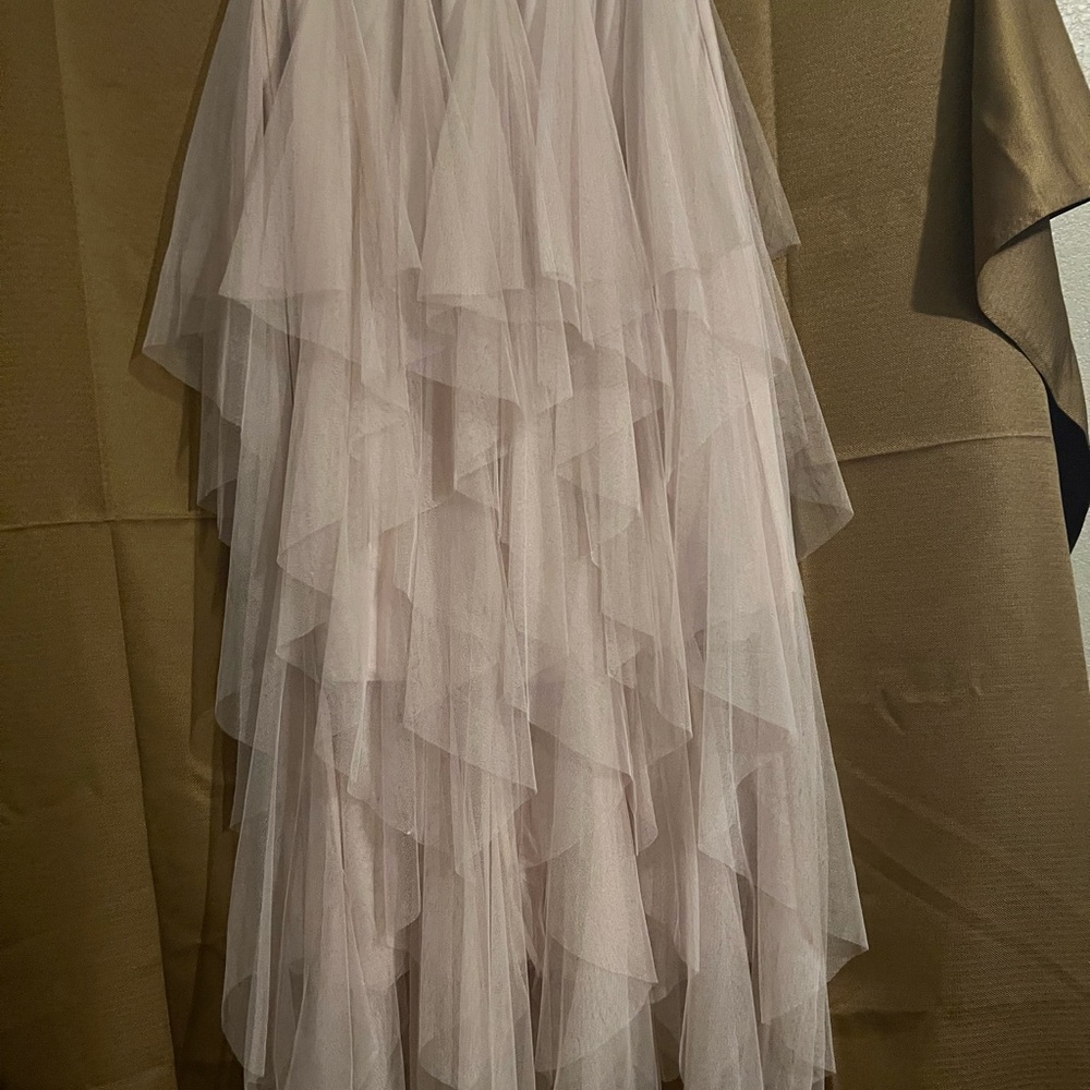 Elegant Layered Tulle Skirt in Light Pink